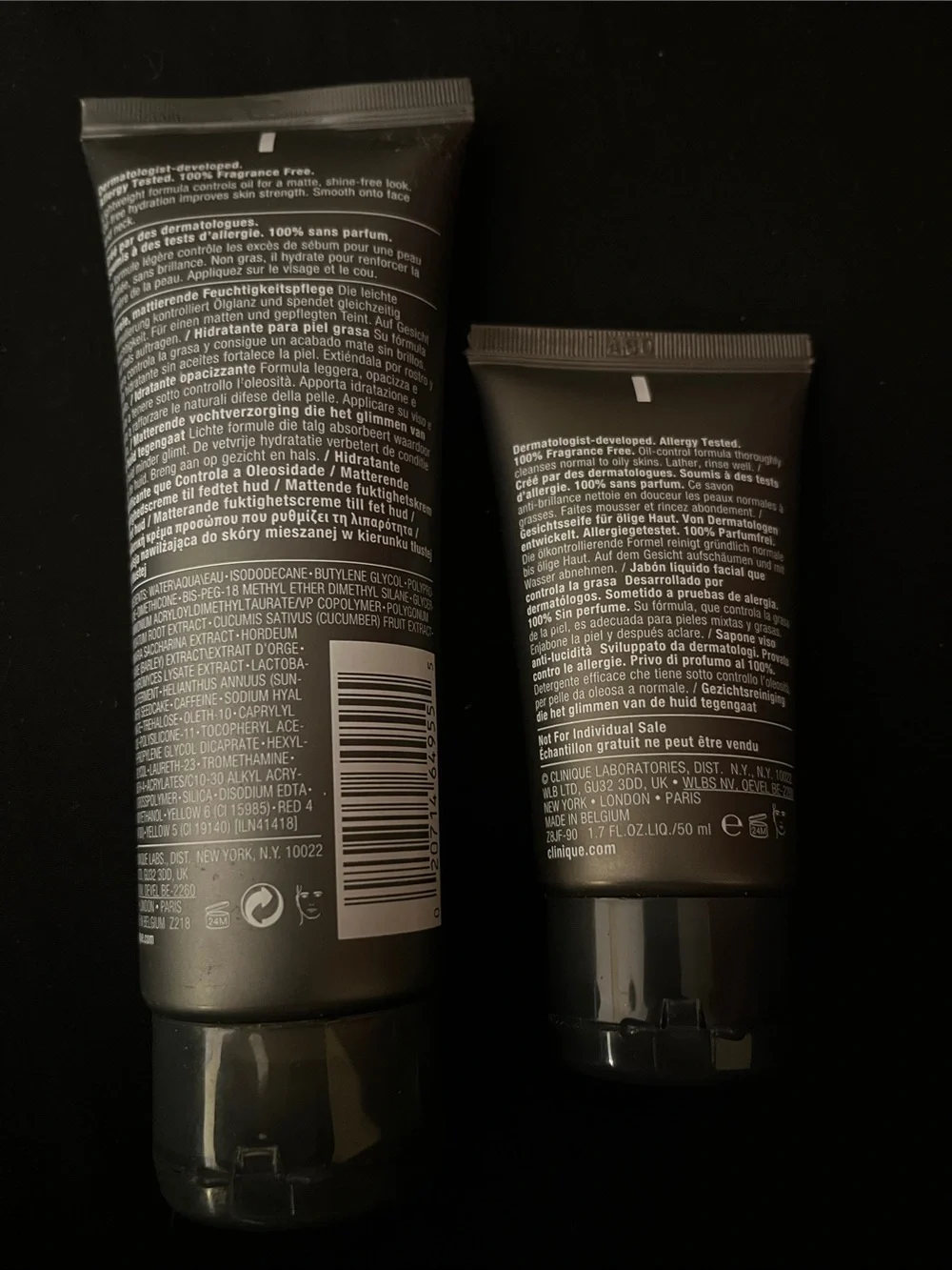 Clinique For Men Oil Control Mattifying Moisturizer 3.4oz & Face Wash 1.7oz NEW